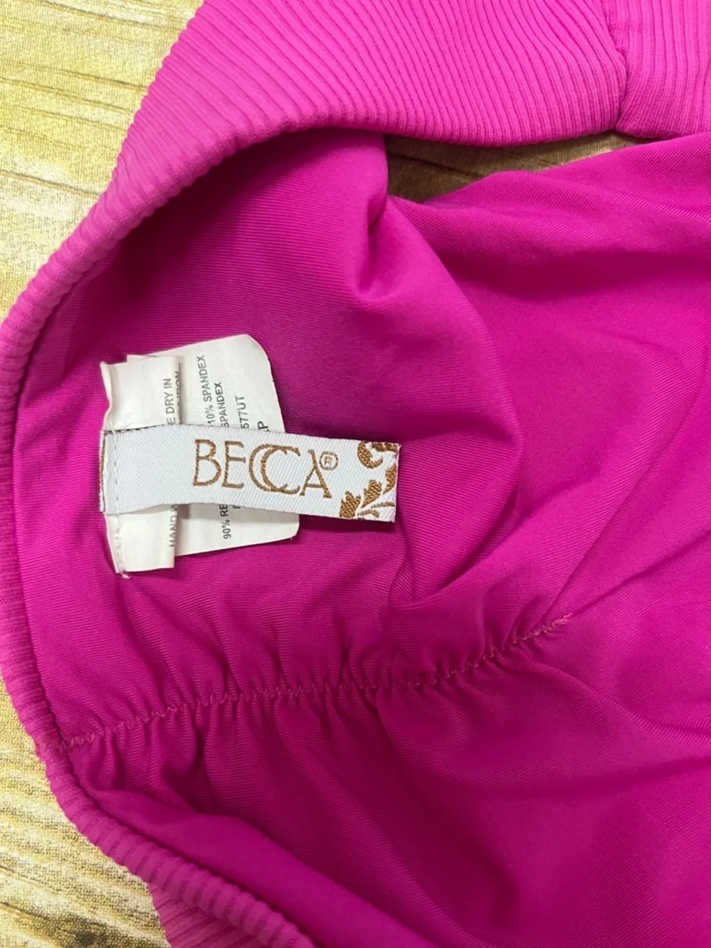BECCA Ribbed Fuchsia Two-Piece Bikini Set Size XS - Picture 3 of 5